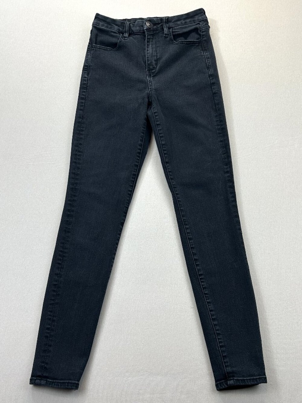 American Eagle Jeans Womens Size 2 Black Curvy Hi-Rise Jegging Denim Stretch